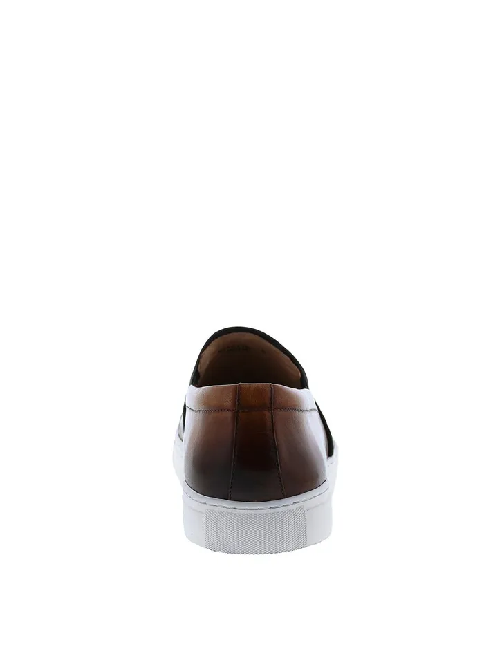 Men Shoes Robert Graham EROSION SLIP ON SNEAKER Cognac