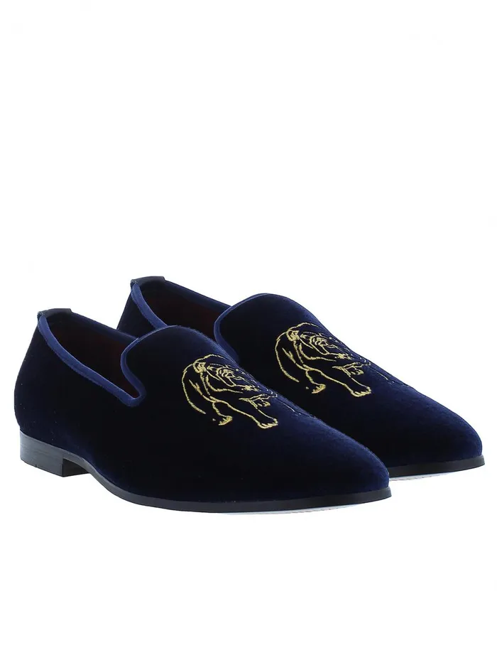 Men Shoes Robert Graham REISMAN SMOKING SLIPPER Navy