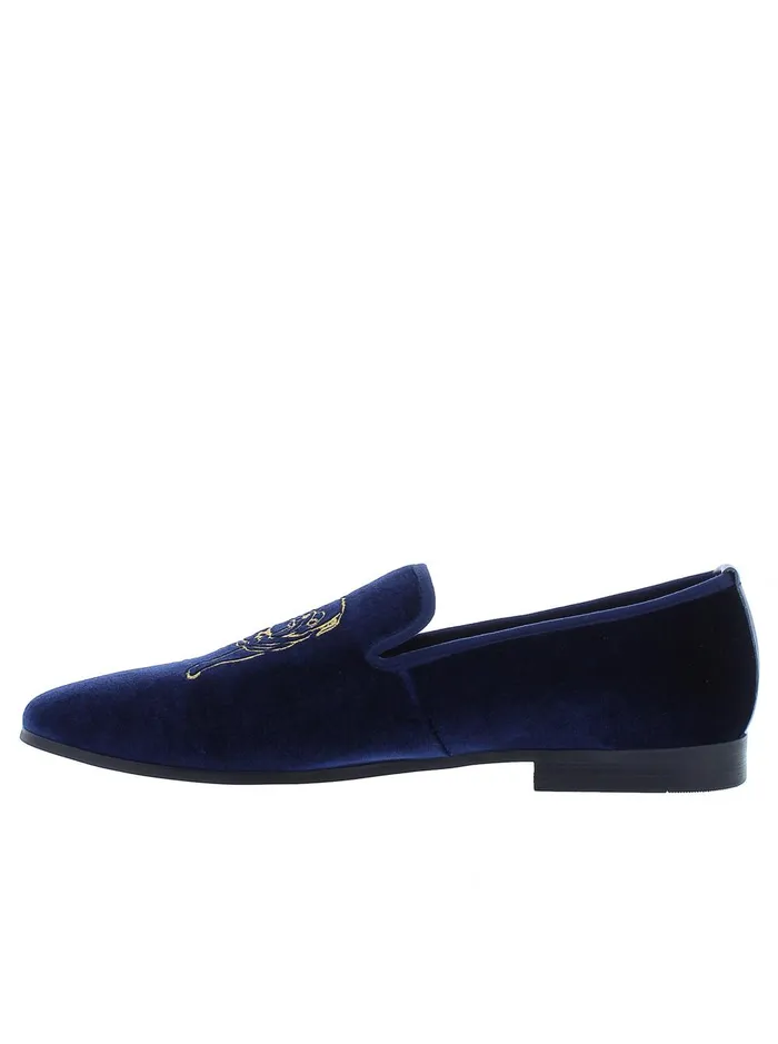 Men Shoes Robert Graham REISMAN SMOKING SLIPPER Navy