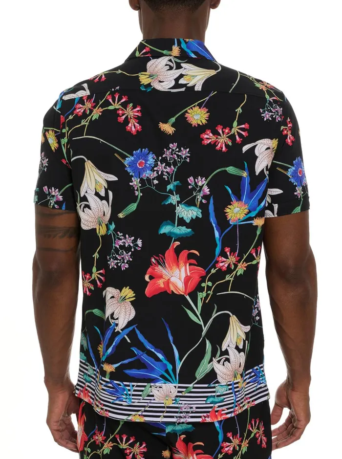 Men Short Sleeve Button Down Shirts Robert Graham BOTANIC HEAVEN PERFORMANCE SHORT SLEEVE BUTTON DOWN SHIRT Multi