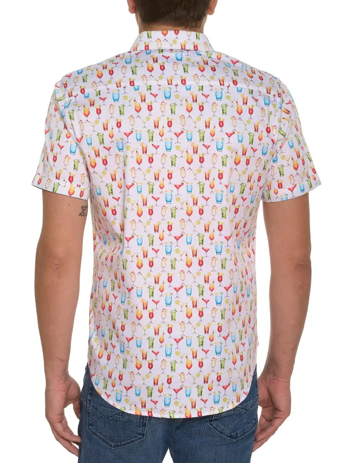 Men Short Sleeve Button Down Shirts Robert Graham MIXER SHORT SLEEVE BUTTON DOWN SHIRT Multi