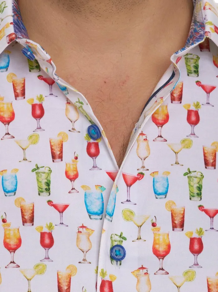 Men Short Sleeve Button Down Shirts Robert Graham MIXER SHORT SLEEVE BUTTON DOWN SHIRT Multi