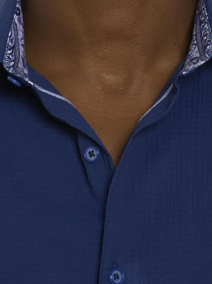 Men Short Sleeve Button Down Shirts Robert Graham SHARK BITE SHORT SLEEVE BUTTON DOWN SHIRT White