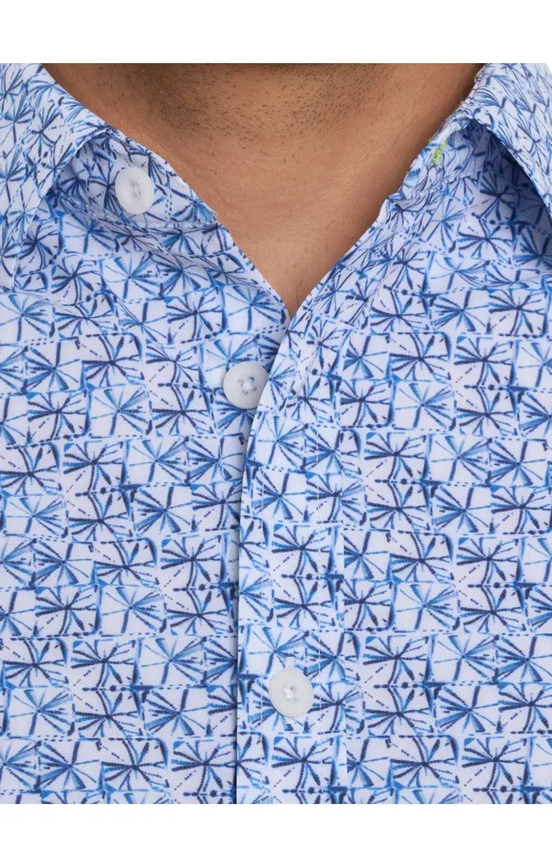Men Short Sleeve Button Down Shirts Robert Graham SHIELDS PERFORMANCE SHORT SLEEVE KNIT SHIRT Multi