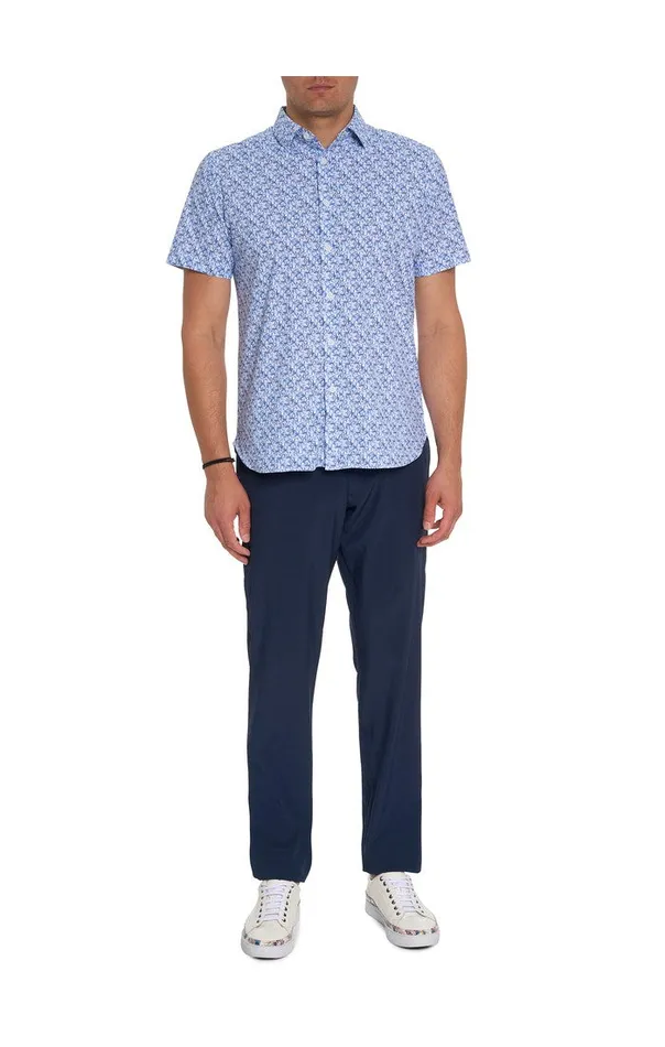 Men Short Sleeve Button Down Shirts Robert Graham SHIELDS PERFORMANCE SHORT SLEEVE KNIT SHIRT Multi