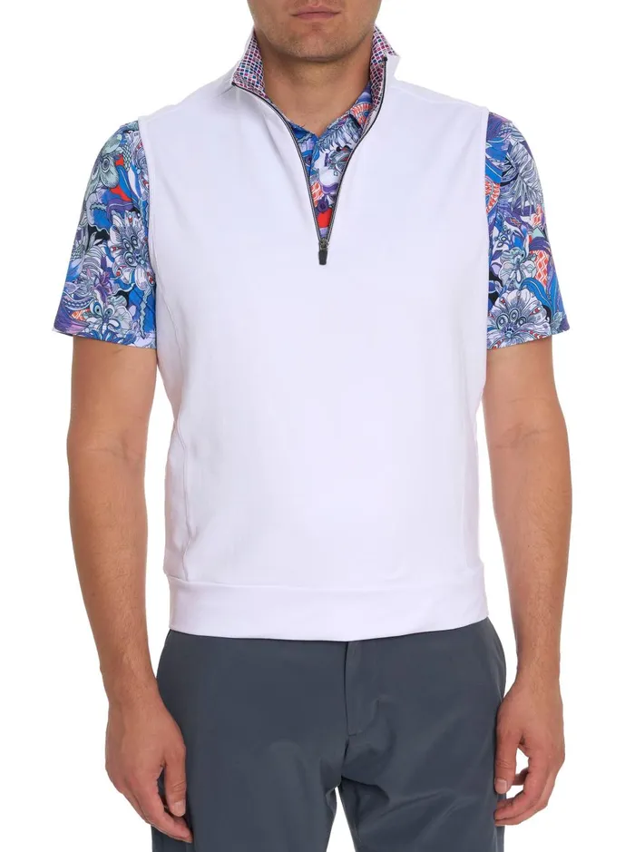 Men Short Sleeve Knits Robert Graham STILES PERFORMANCE VEST White