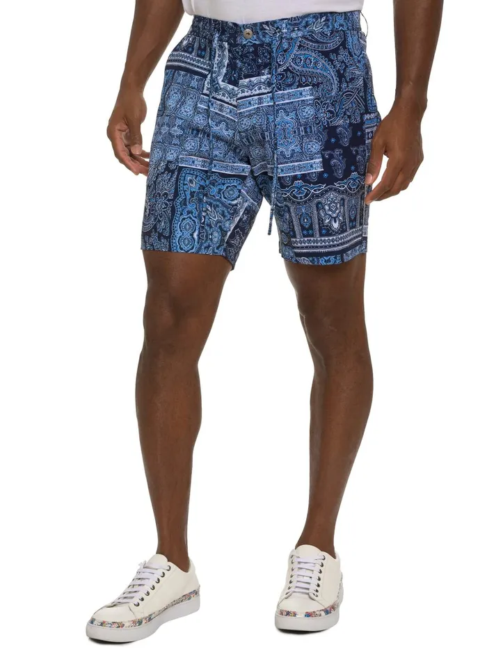 Men Shorts and Swim Robert Graham THE GOTHAM BEACH TO BAR SHORT Navy