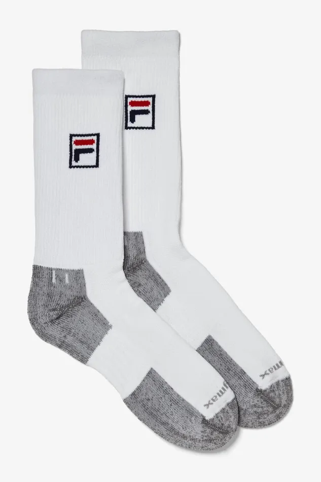 Men Socks Bags And Accessories Fila Crew Socks 100 White