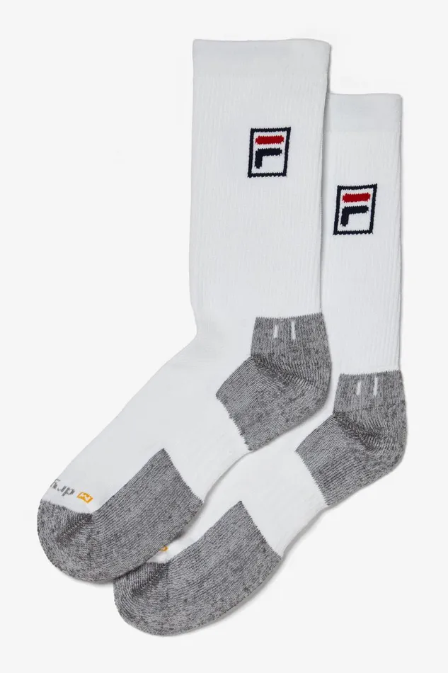 Men Socks Bags And Accessories Fila Crew Socks 100 White