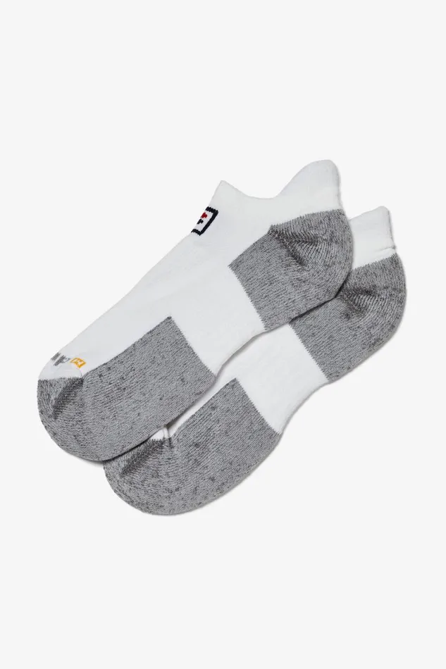 Men Socks Bags And Accessories Fila No Show With Tab Socks 100 White