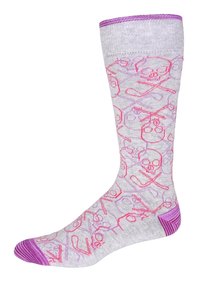 Men Socks Robert Graham IRON SKULL SOCKS Light Grey