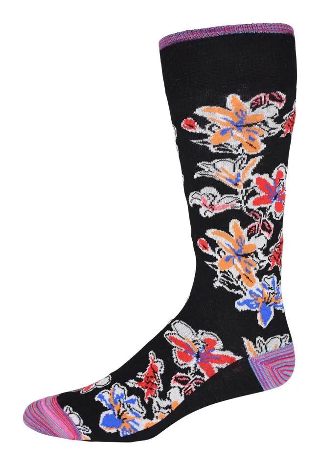 Men Socks Robert Graham OBEROI KNIT SOCKS Black