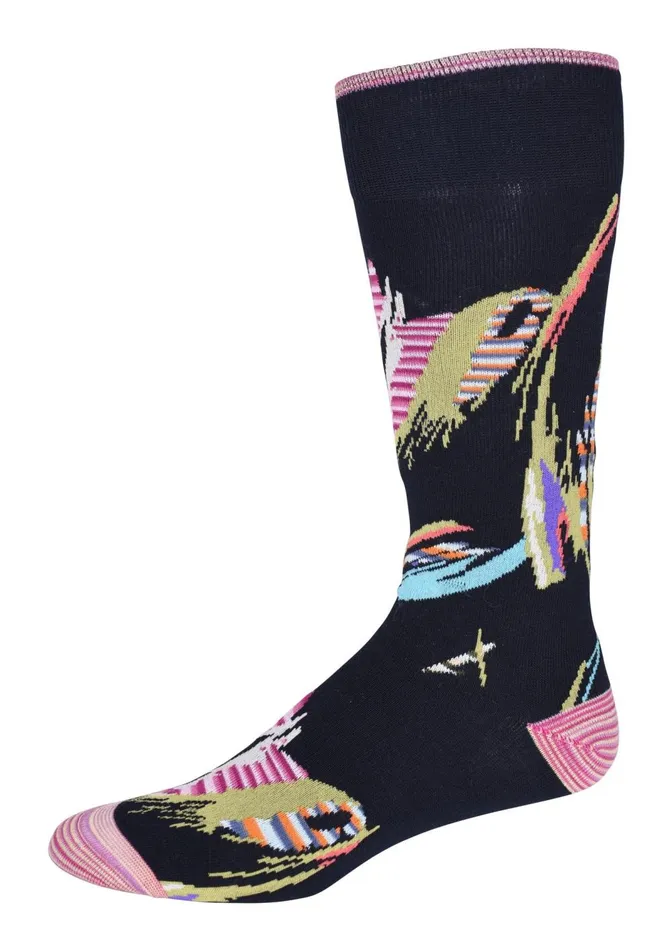 Men Socks Robert Graham SAVOY KNIT SOCKS Navy
