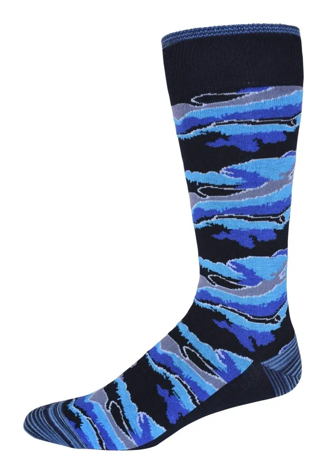 Men Socks Robert Graham VICTOR KNIT SOCKS Navy