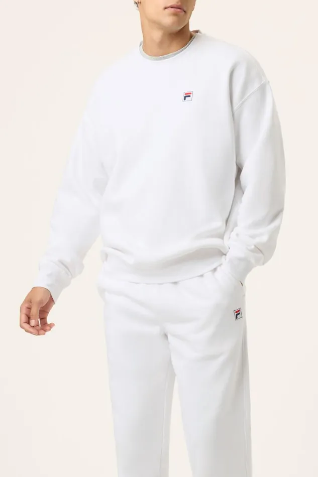 Men Sweatshirts and Hoodies Fila Classic Relaxed Sweatshirt 100 White Men Sweatshirts and Hoodies Fila Classic Relaxed Sweatshirt 100 White