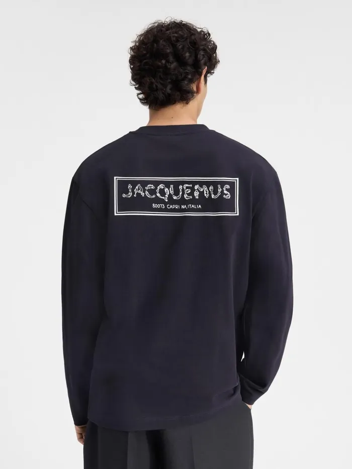 Men Tshirts JACQUEMUS The Mer Longsleeve Tshirt Dark Navy Men Tshirts JACQUEMUS The Mer Longsleeve Tshirt Dark Navy
