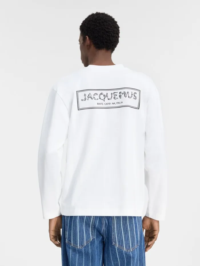 Men Tshirts JACQUEMUS The Mer Longsleeve Tshirt White Men Tshirts JACQUEMUS The Mer Longsleeve Tshirt White