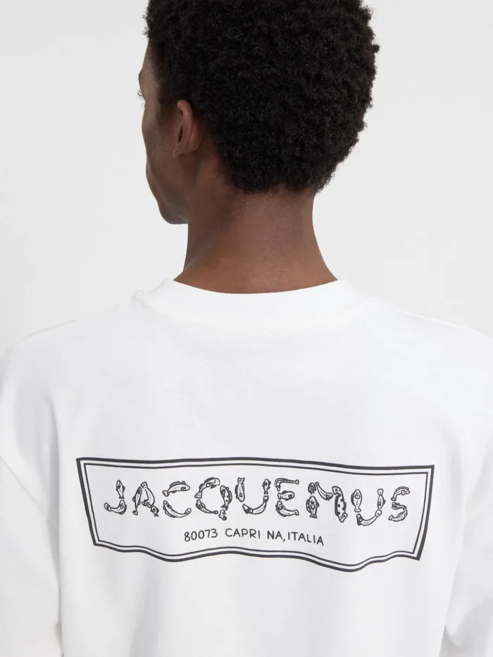 Men Tshirts JACQUEMUS The Mer Longsleeve Tshirt White Men Tshirts JACQUEMUS The Mer Longsleeve Tshirt White