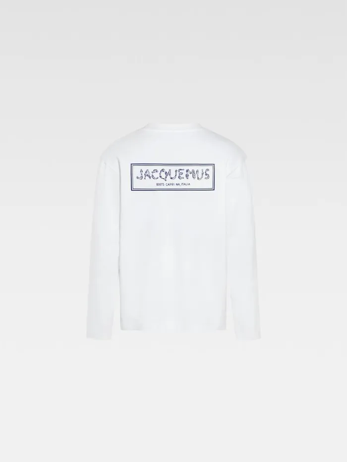 Men Tshirts JACQUEMUS The Mer Longsleeve Tshirt White Men Tshirts JACQUEMUS The Mer Longsleeve Tshirt White
