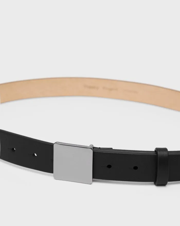Men Theory Belts Leather Belt Black