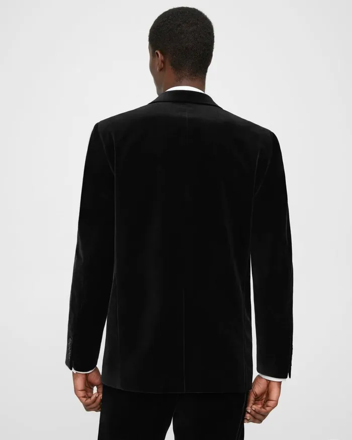 Men Theory Blazers Jackets Chambers Blazer In Stretch Velvet Black
