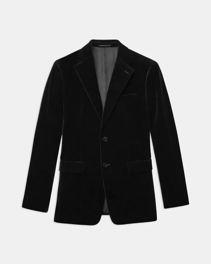 Men Theory Blazers Jackets Chambers Blazer In Stretch Velvet Black
