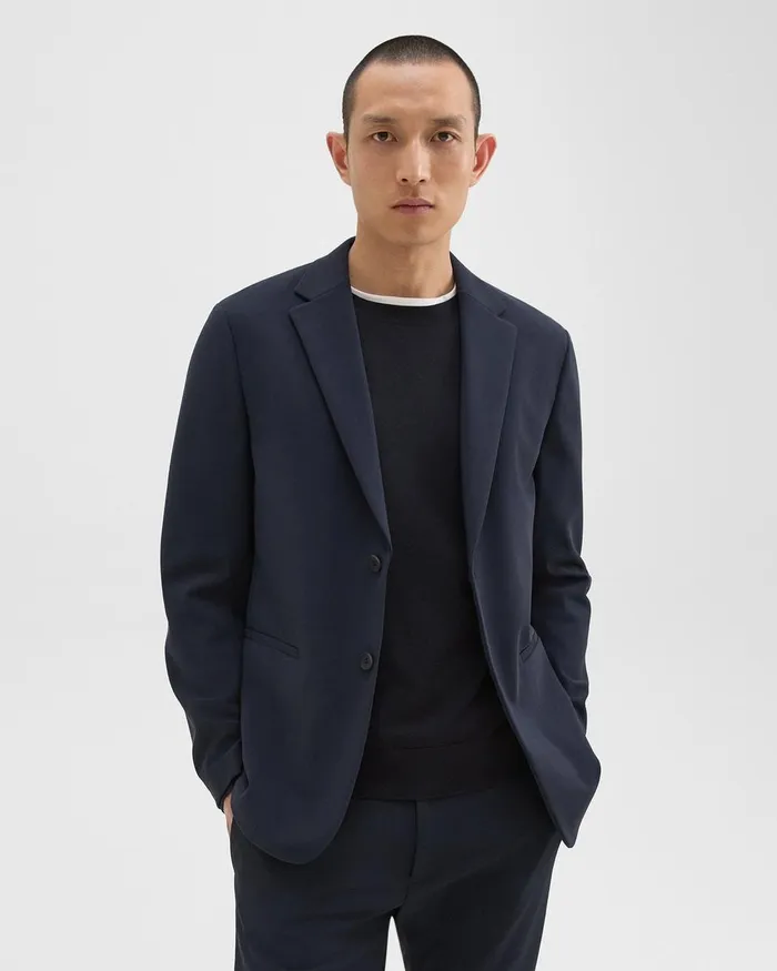 Men Theory Blazers Jackets Clinton Blazer In Precision Ponte Baltic