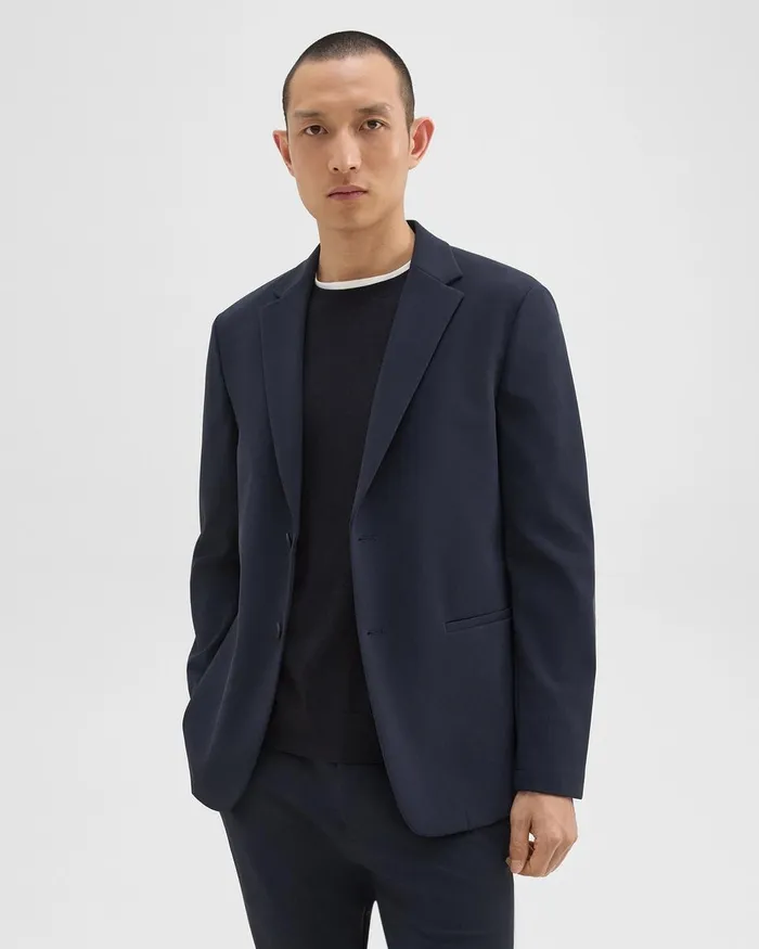 Men Theory Blazers Jackets Clinton Blazer In Precision Ponte Baltic