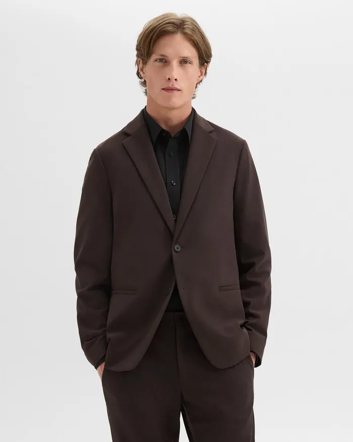 Men Theory Blazers Jackets Clinton Blazer In Precision Ponte Hickory