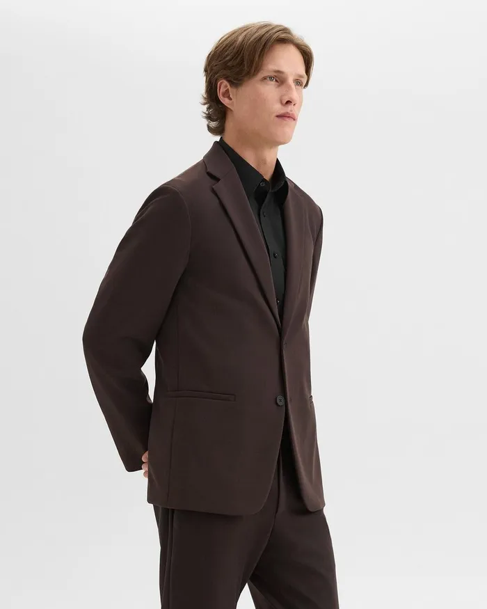 Men Theory Blazers Jackets Clinton Blazer In Precision Ponte Hickory