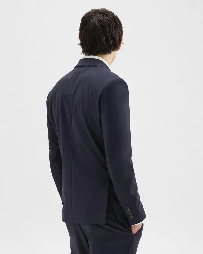 Men Theory Blazers Jackets Morton DoubleBreasted Blazer In Stretch Wool Navy