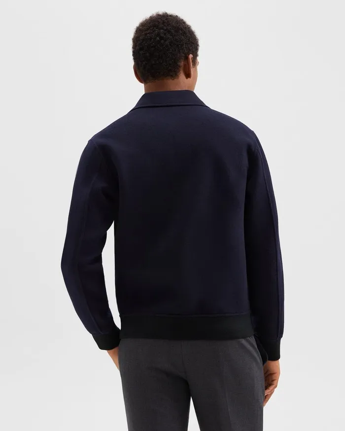 Men Theory Outerwear Sean Jacket In DoubleFace WoolCashmere Baltic