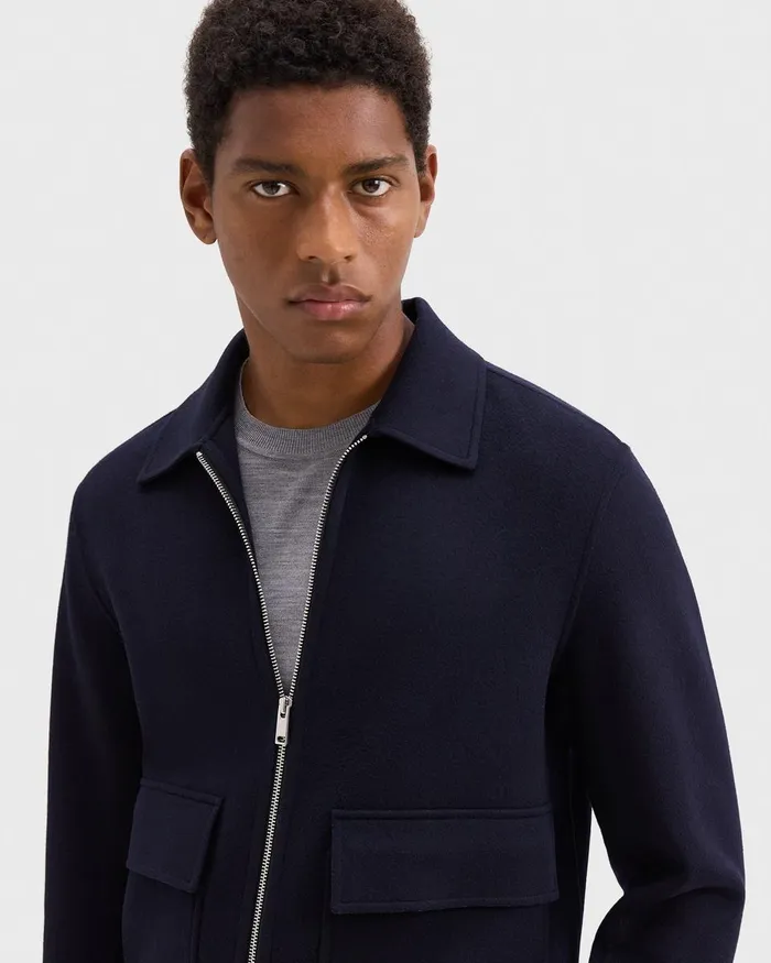 Men Theory Outerwear Sean Jacket In DoubleFace WoolCashmere Baltic