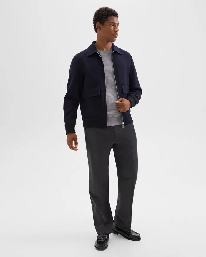 Men Theory Outerwear Sean Jacket In DoubleFace WoolCashmere Baltic
