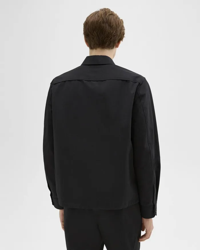 Men Theory Outerwear Shirt Jacket Black