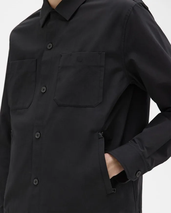 Men Theory Outerwear Shirt Jacket Black
