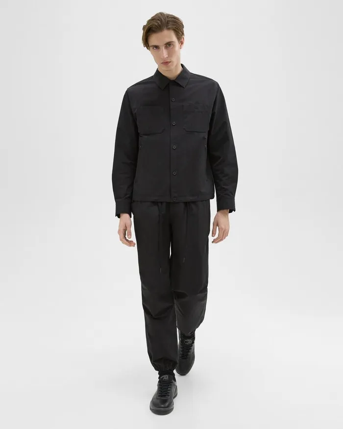 Men Theory Outerwear Shirt Jacket Black