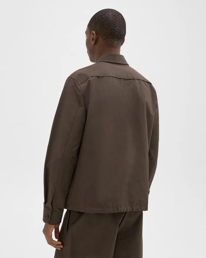 Men Theory Outerwear Shirt Jacket Deep Tundra
