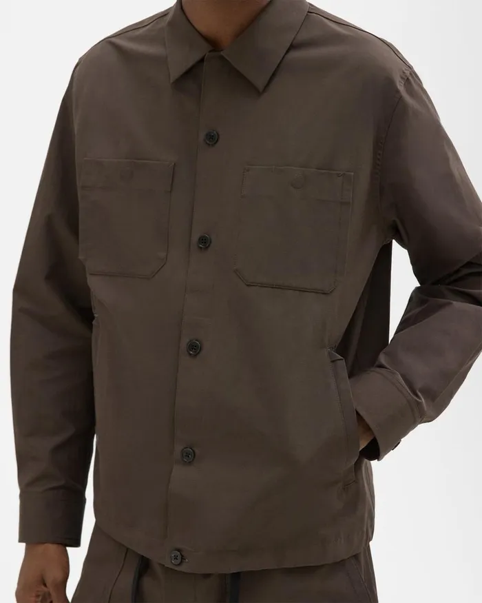 Men Theory Outerwear Shirt Jacket Deep Tundra