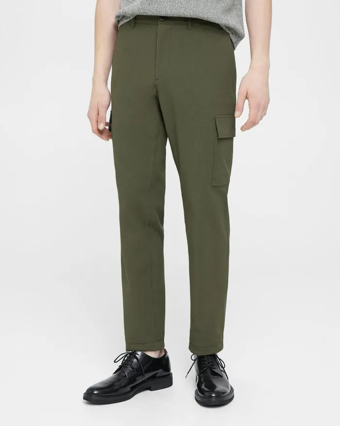 Men Theory Pants Zaine Cargo Pant In Neoteric Twill Dark Olive