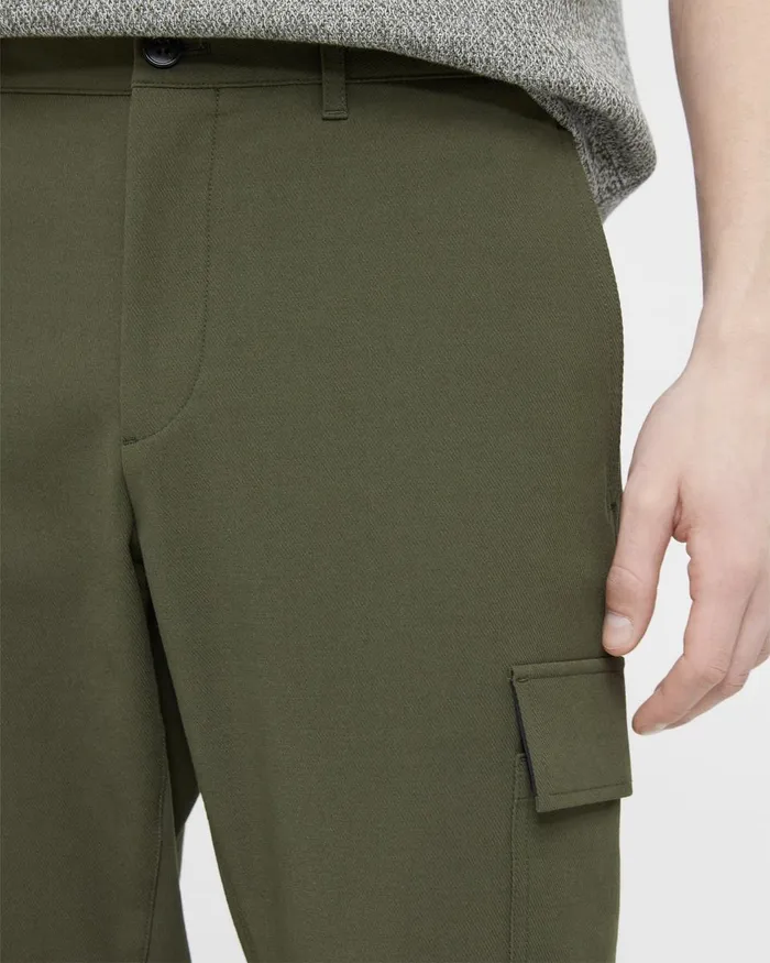 Men Theory Pants Zaine Cargo Pant In Neoteric Twill Dark Olive