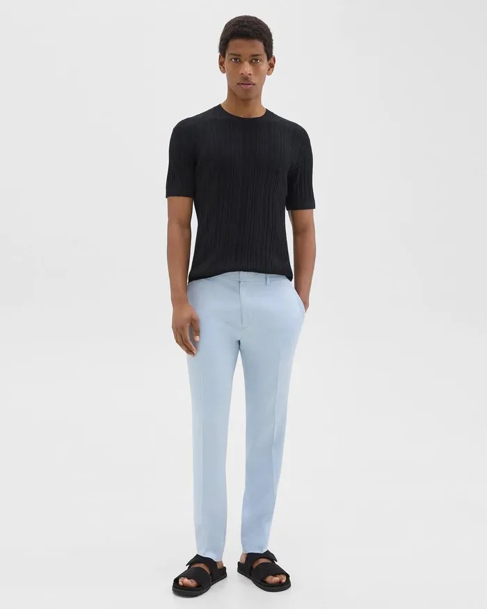 Men Theory Pants Zaine Pant In LinenViscose Skylight
