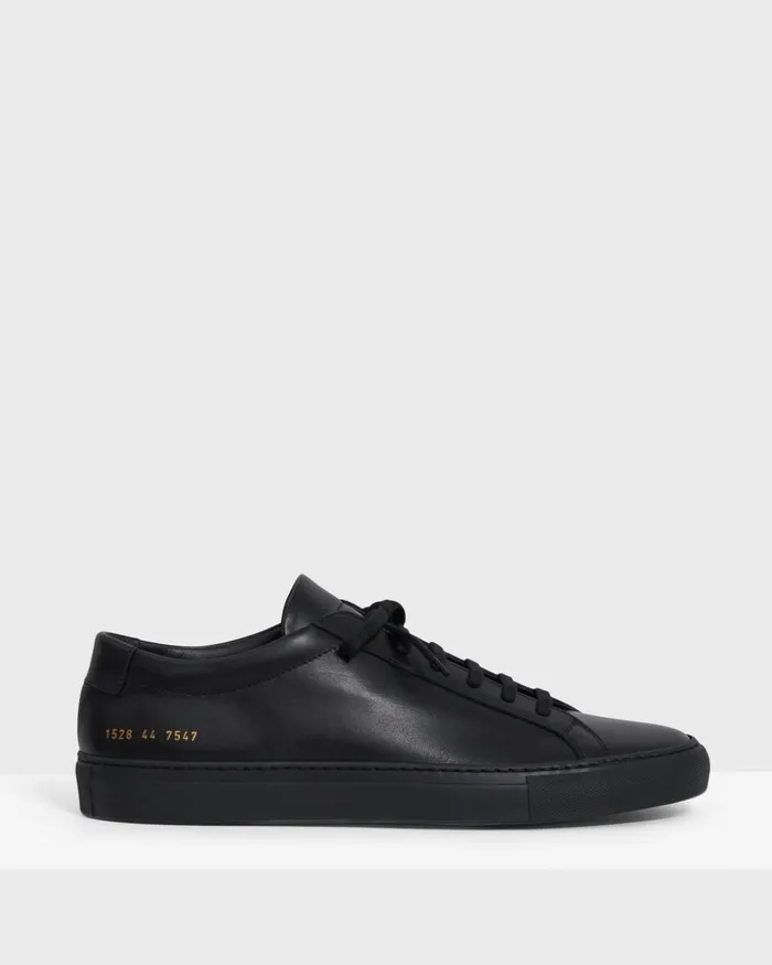 Men Theory Shoes Common Projects Original Achilles Sneakers Blackblack Sole