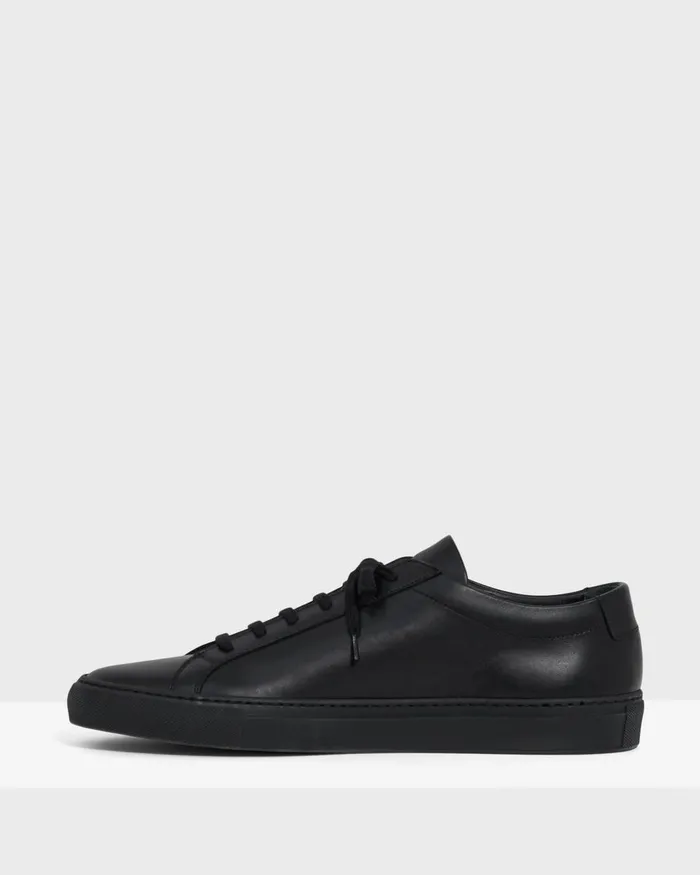 Men Theory Shoes Common Projects Original Achilles Sneakers Blackblack Sole