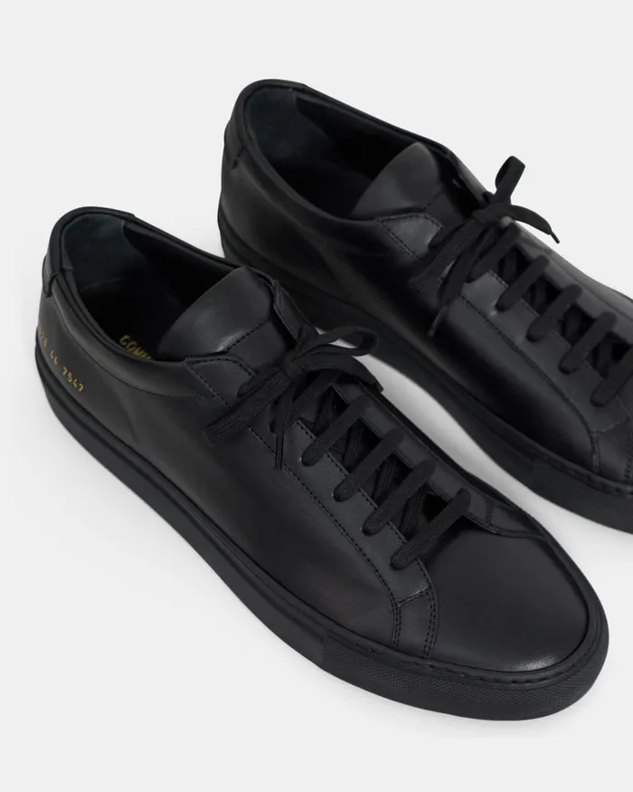 Men Theory Shoes Common Projects Original Achilles Sneakers Blackblack Sole
