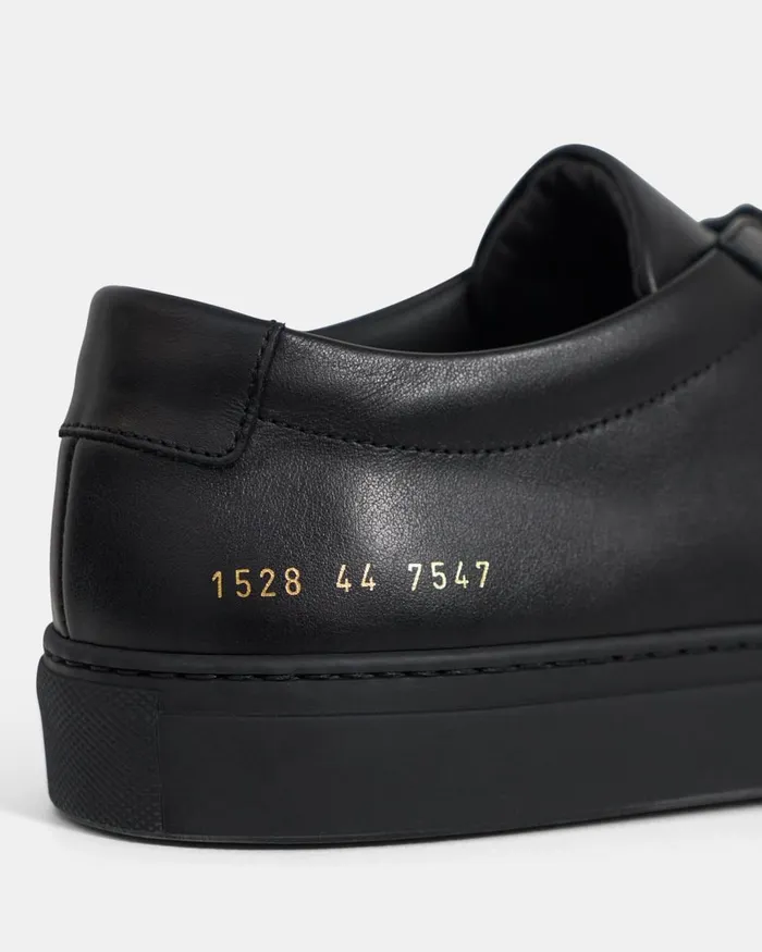 Men Theory Shoes Common Projects Original Achilles Sneakers Blackblack Sole