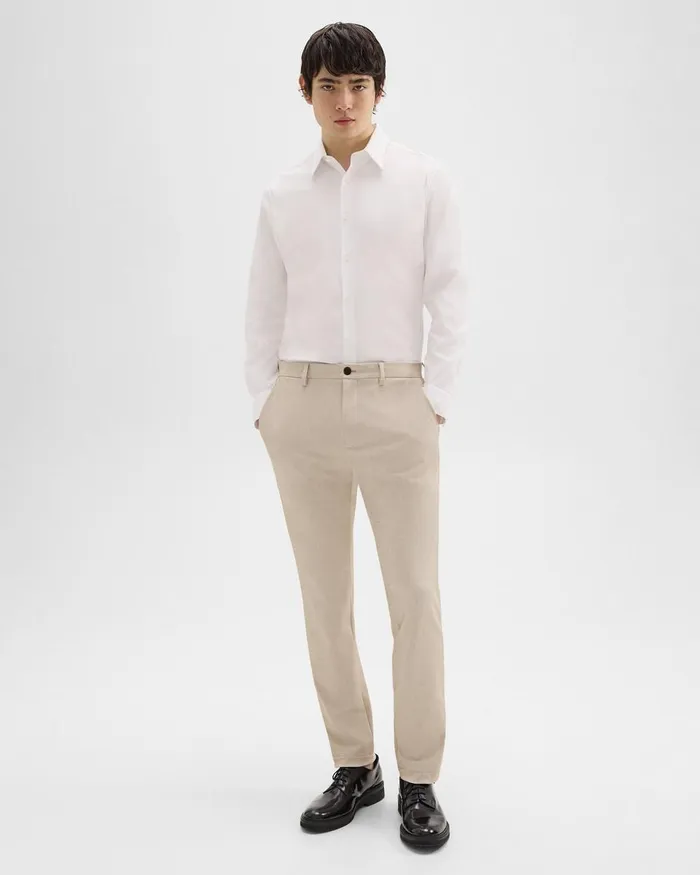Men Theory Suits Zaine Pant In Printed Precision Ponte Sand Multi