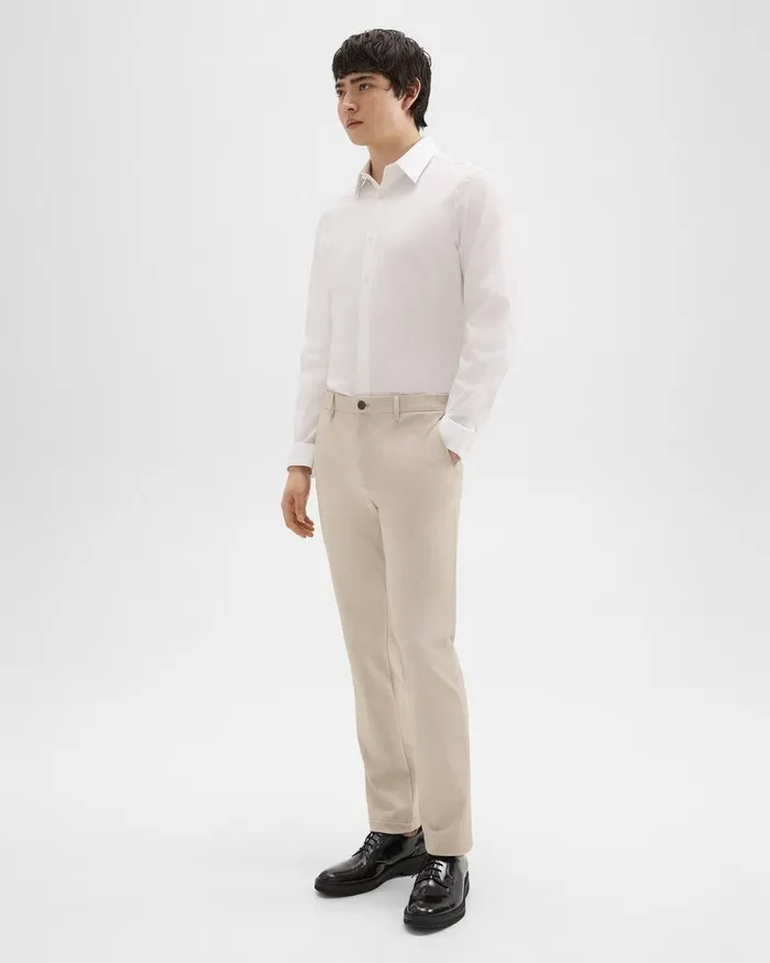 Men Theory Suits Zaine Pant In Printed Precision Ponte Sand Multi