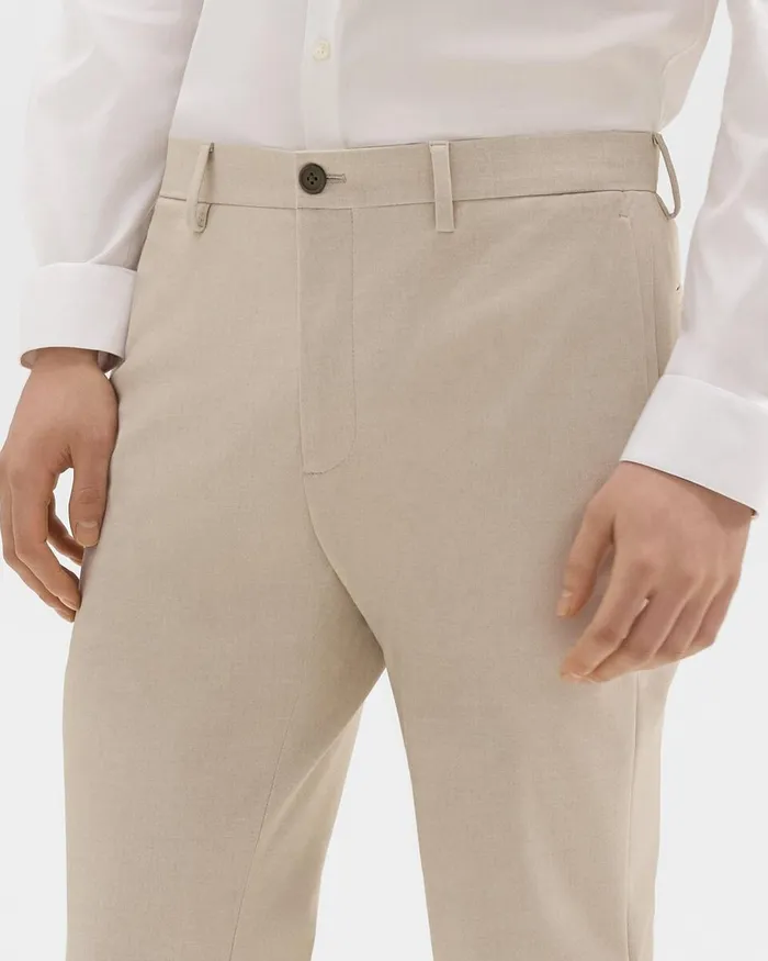 Men Theory Suits Zaine Pant In Printed Precision Ponte Sand Multi