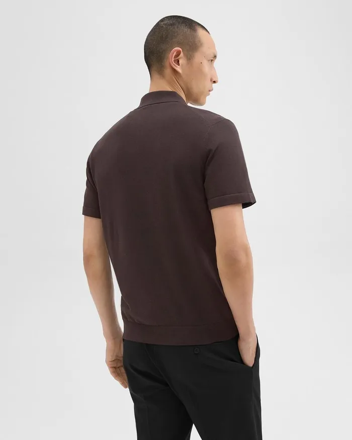 Men Theory Sweaters Cardigans Goris Polo Shirt In Light Bilen Hickory
